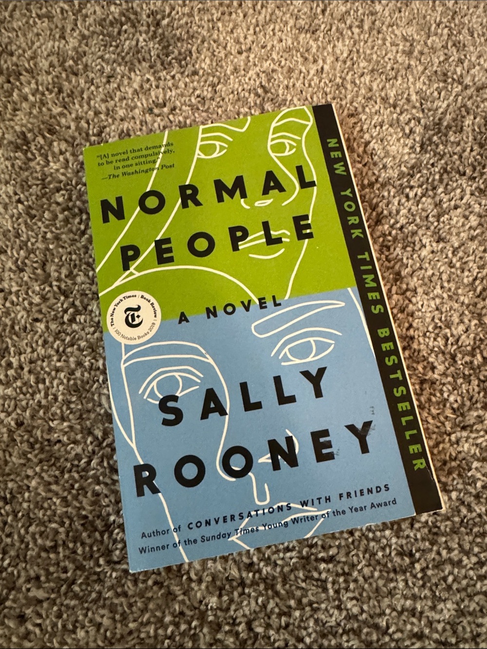 Normal People by Sally Rooney - Green & Blue Cover Paperback